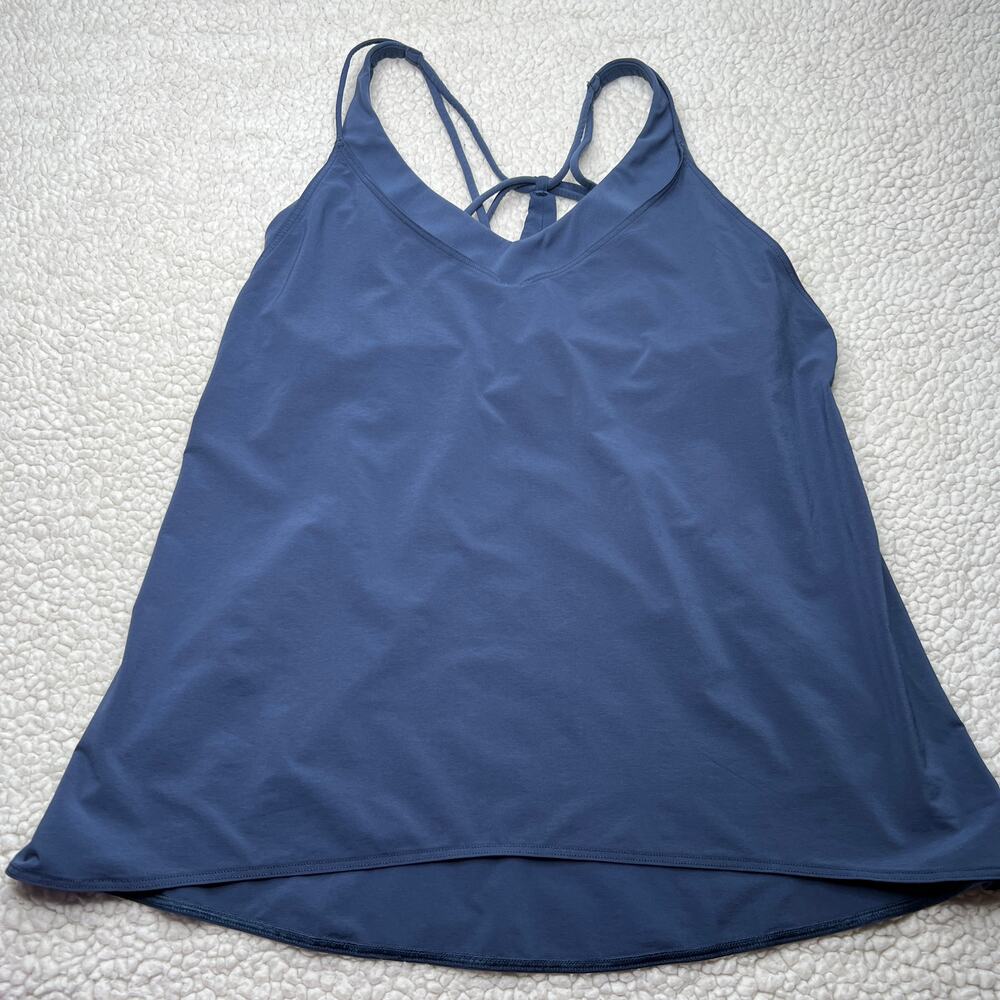 Athleta 2-In-1 Sports Bra Tank Blue Top XS